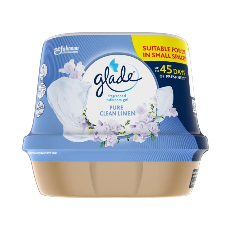 Glade Vonný gel do koupelny Clean Linen180 g Glade Vonný gel do koupelny Clean Linen180 g - Drogerie Osvěžovače a svíčky Difuzéry, gelové, dekorativní